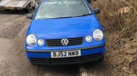 2002 Volkswagen Polo E 3Dr 1.2 Petrol Blue Breaking for Spares